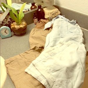 2 pairs of linen pants